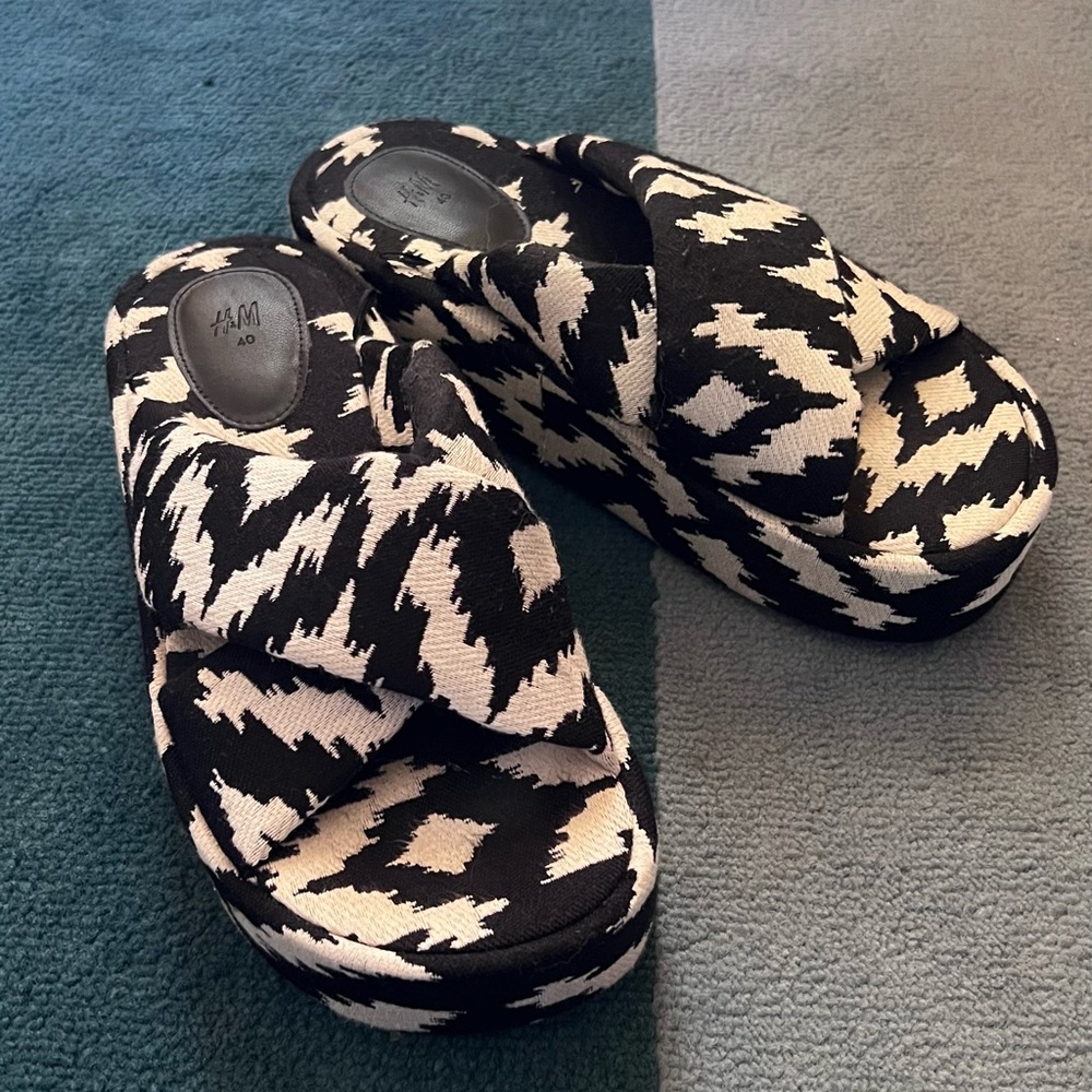 H&M cloth platform sandals.